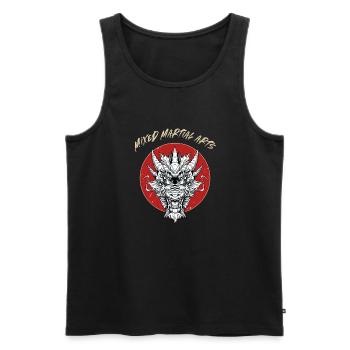 Dragon Head MMA - Käfigkämpfer Freies Kämpfen - Männer Premium Bio Tank Top - Schwarz - Vorne - AI Model Male 178 light (178cm)