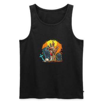Scary Zombie Hand Halloween - Men's Premium Organic Tank Top - black - Front - AI Model Male 178 light (178cm)