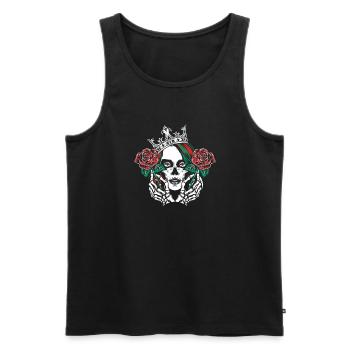 Goth Clothes Emo Styles Gothic Skeleton Warrior - Männer Premium Bio Tank Top - Schwarz - Vorne - AI Model Male 178 light (178cm)