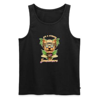 It Is 5 OClock Somewhere Drinking Yorkshire - Men's Premium Organic Tank Top - black - Front - Michal (187cm)