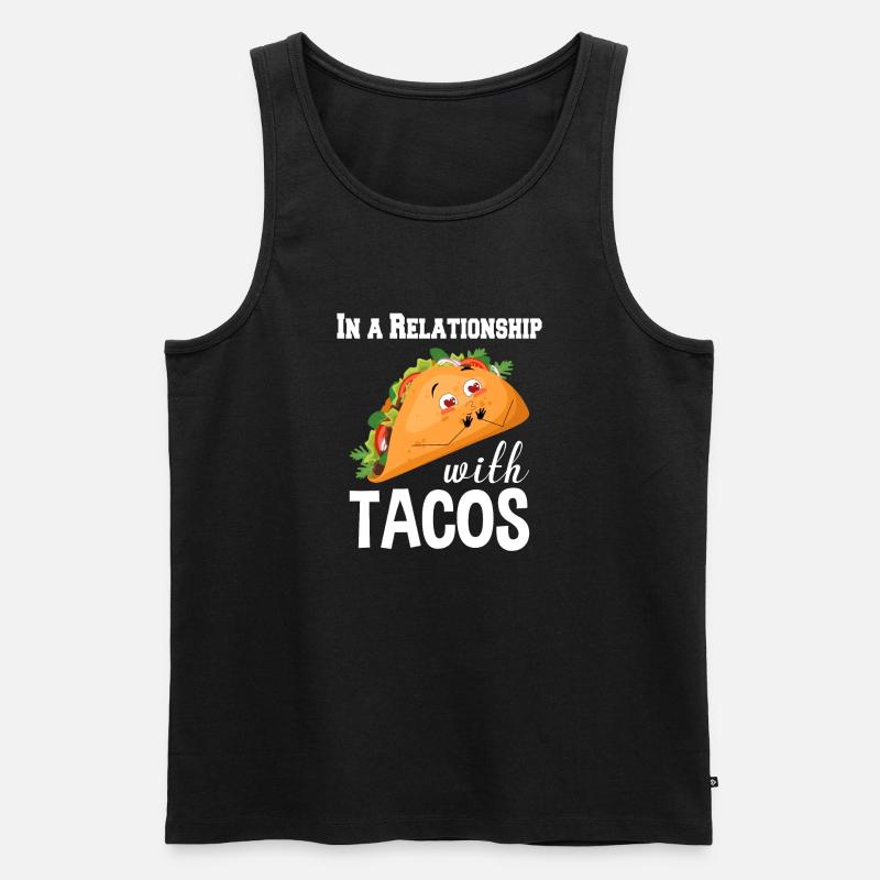 Dans une relation avec tacos - Débardeur bio Premium Homme - noir