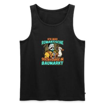Ich Mag Romantische Spaziergänge Im Baumarkt - Männer Premium Bio Tank Top - Schwarz - Vorne - Michal (187cm)