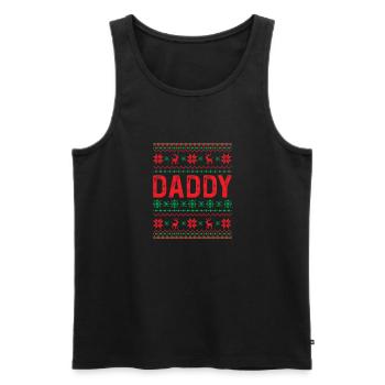 Mon vilain design de Noël pour papa - Débardeur bio Premium Homme - noir - Devant - Michal (187cm)