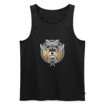 Miniature Schnauzer I Valhalla I Viking - Men's Premium Organic Tank Top - black - Front - Michal (187cm)