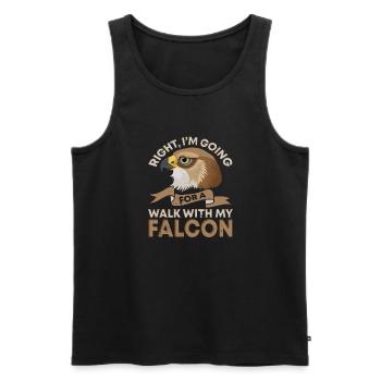Bird of Prey funny falconer saying hunting design - Men's Premium Organic Tank Top - black - Front - Michal (187cm)
