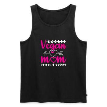 Vegan Mom, Vegan Power, Vegan Live, Lebensstil - Männer Premium Bio Tank Top - Schwarz - Vorne - AI Model Male 178 light (178cm)