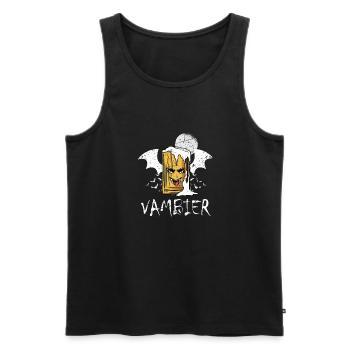 Vambier Halloween Party Bier Fledermaus Vampir - Männer Premium Bio Tank Top - Schwarz - Vorne - Michal (187cm)