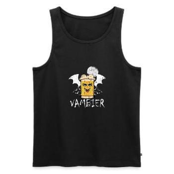 Vambier Halloween Party Bier Fledermaus Vampir - Männer Premium Bio Tank Top - Schwarz - Vorne - Michal (187cm)