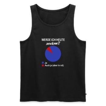 Werde Ich Heute Zocken Kreisdiagramm Gamer Spielen - Männer Premium Bio Tank Top - Schwarz - Vorne - Michal (187cm)