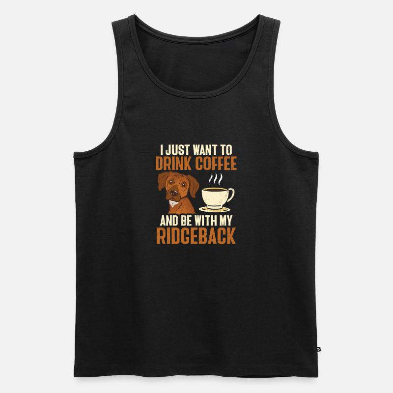 Rhodesian Ridgeback Hund - Männer Premium Bio Tank Top - Schwarz