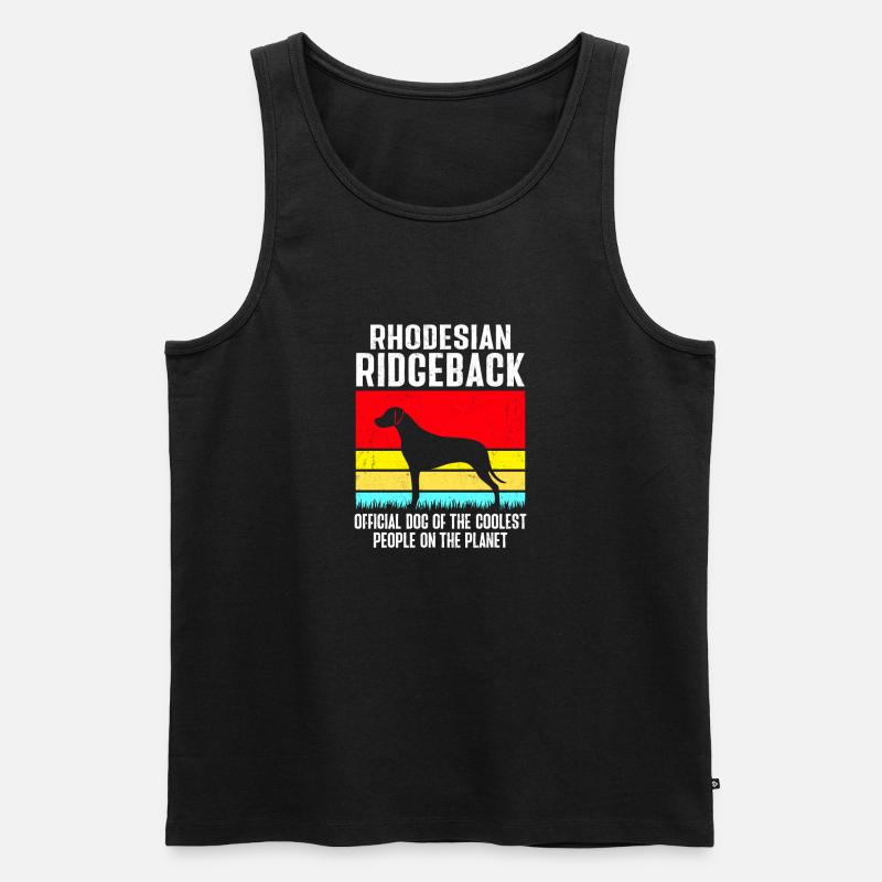 Rhodesian Ridgeback Hund - Männer Premium Bio Tank Top - Schwarz
