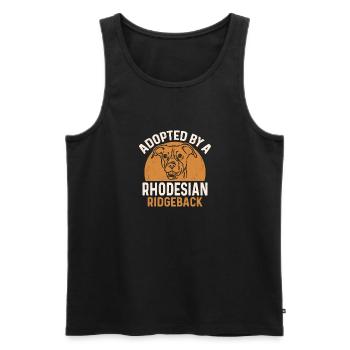 Rhodesian Ridgeback Hund - Männer Premium Bio Tank Top - Schwarz - Vorne - Michal (187cm)