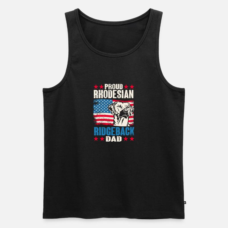 Rhodesian Ridgeback Hund - Männer Premium Bio Tank Top - Schwarz
