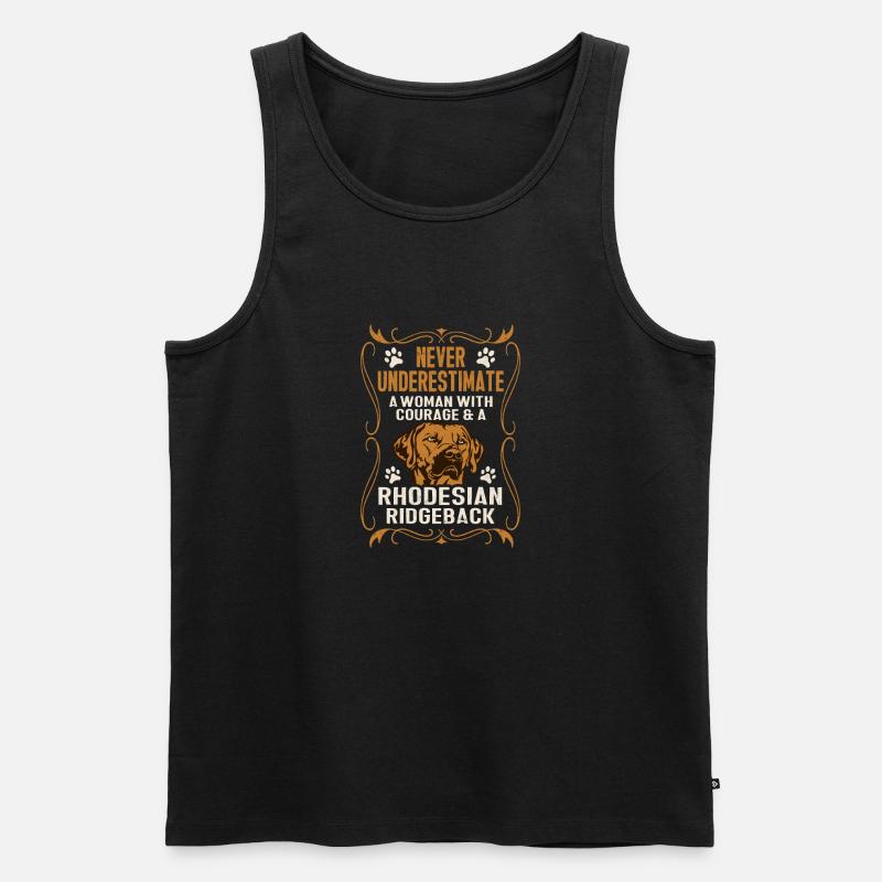 Rhodesian Ridgeback Hund - Männer Premium Bio Tank Top - Schwarz