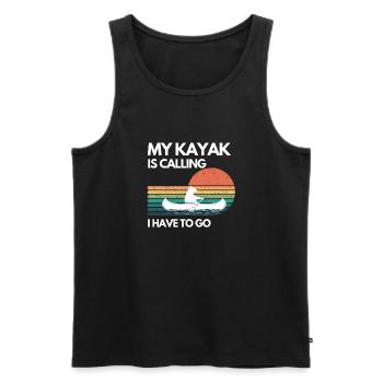 Kayak Kanu Design Wassersport lustige Geschenkidee - Männer Premium Bio Tank Top - Schwarz - Vorne - AI Model Male 178 light (178cm)