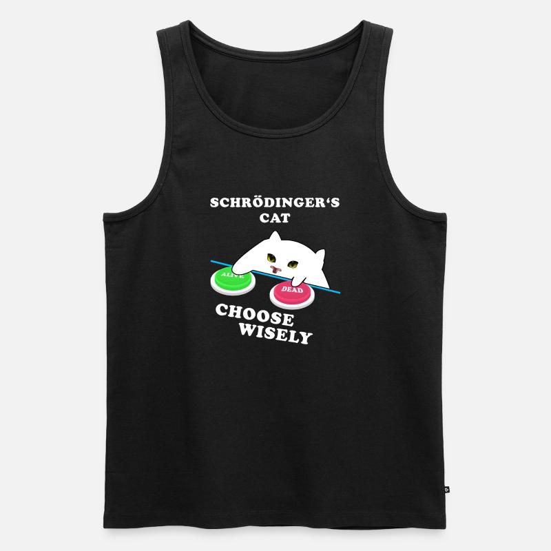 Schrödingers Katze - wähle Weise! - Männer Premium Bio Tank Top - Schwarz