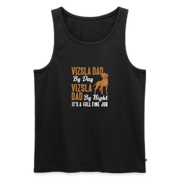 Vizsla Dad By Day Vizsla Dog Dad By Night - Men's Premium Organic Tank Top - black - Front - Michal (187cm)