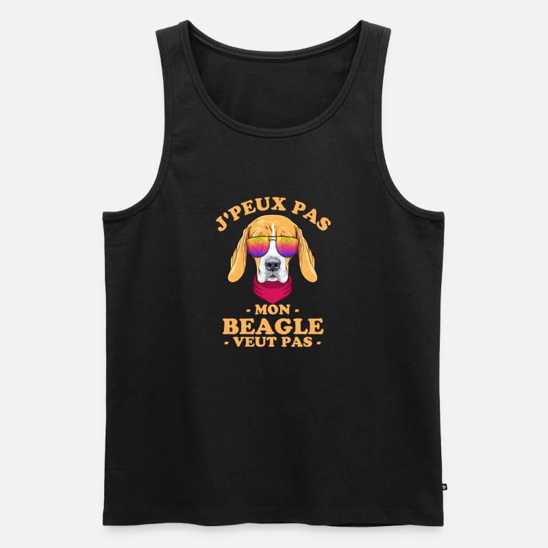 Mon beagle veut pas - Débardeur bio Premium Homme - noir