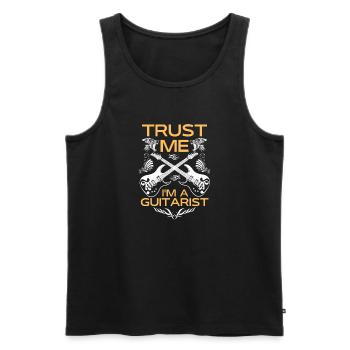 Trust me i'm a guitarist - Men's Premium Organic Tank Top - black - Front - Michal (187cm)