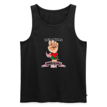 Belarus Girl Unbreakable I Belarus Heritage I - Männer Premium Bio Tank Top - Schwarz - Vorne - Michal (187cm)