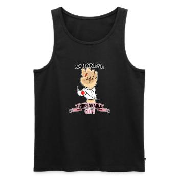 Japanese Girl Unbreakable I Japanese Heritage I - Männer Premium Bio Tank Top - Schwarz - Vorne - AI Model Male 178 light (178cm)