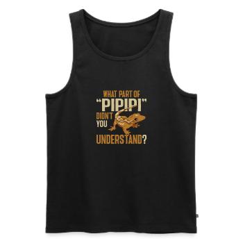 Kronengecko Eidechse Reptil Herpetologe - Männer Premium Bio Tank Top - Schwarz - Vorne - AI Model Male 178 light (178cm)