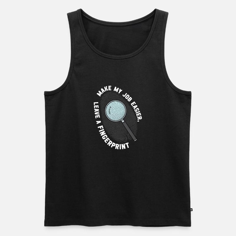 Spurensicherung - Kripo Polizei Kriminaltechnik - Männer Premium Bio Tank Top - Schwarz
