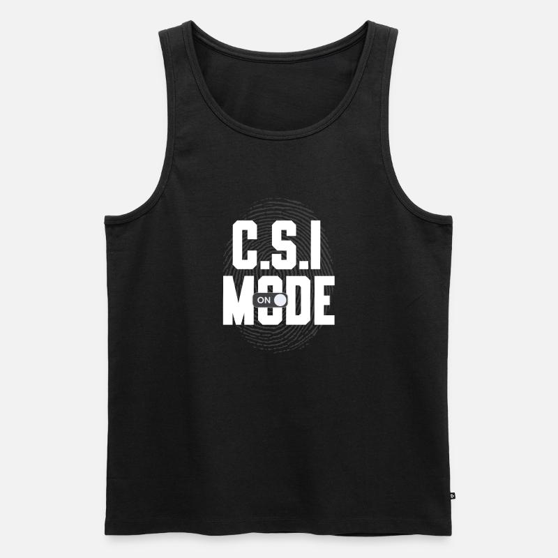 Securing traces - Kripo Polizei Kriminaltechnik - Men's Premium Organic Tank Top - black