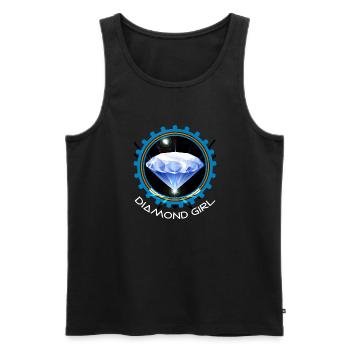 Diamond girl - Mädchen strahlt wie Diamant - Männer Premium Bio Tank Top - Schwarz - Vorne - AI Model Male 178 light (178cm)