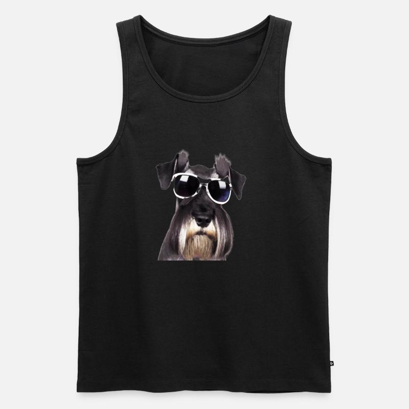 Miniature Schnauzer - Männer Premium Bio Tank Top - Schwarz