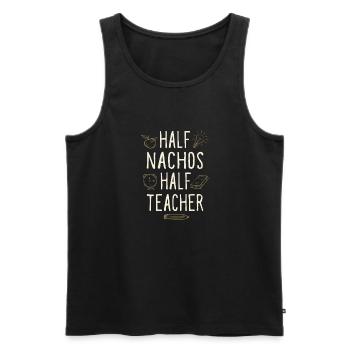 Half Nachos Half Teacher Funny Professor Humor - Männer Premium Bio Tank Top - Schwarz - Vorne - Michal (187cm)
