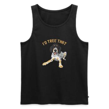 Bluetick Coonhound Gift Funny Saying - Men's Premium Organic Tank Top - black - Front - Michal (187cm)