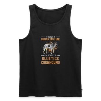 Bluetick Coonhound Gift Funny Saying - Men's Premium Organic Tank Top - black - Front - Michal (187cm)