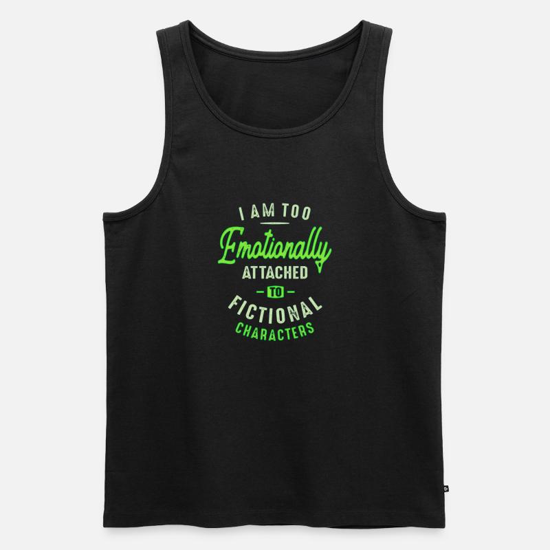 I Am Too Emotionally - Männer Premium Bio Tank Top - Schwarz