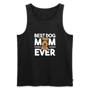 Airedale Terrier Hund - Männer Premium Bio Tank Top - Schwarz - Vorne - Michal (187cm)