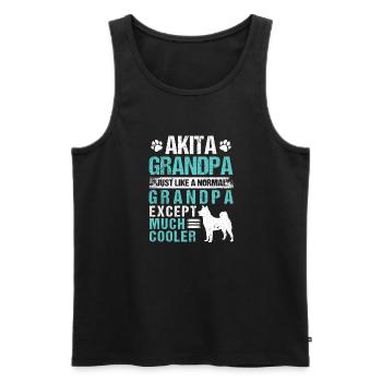 Akita Inu américain - Débardeur bio Premium Homme - noir - Devant - Michal (187cm)