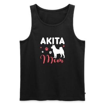 Akita Inu américain - Débardeur bio Premium Homme - noir - Devant - Michal (187cm)