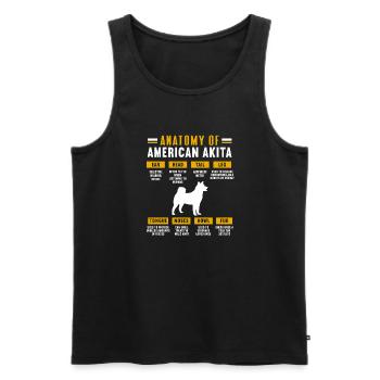 Akita Inu américain - Débardeur bio Premium Homme - noir - Devant - Michal (187cm)