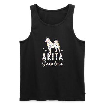 Akita Inu américain - Débardeur bio Premium Homme - noir - Devant - Michal (187cm)