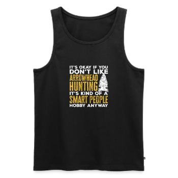 Arrowhead Hunting Arrowhead Collector - Men's Premium Organic Tank Top - black - Front - AI Model Male 178 light (178cm)