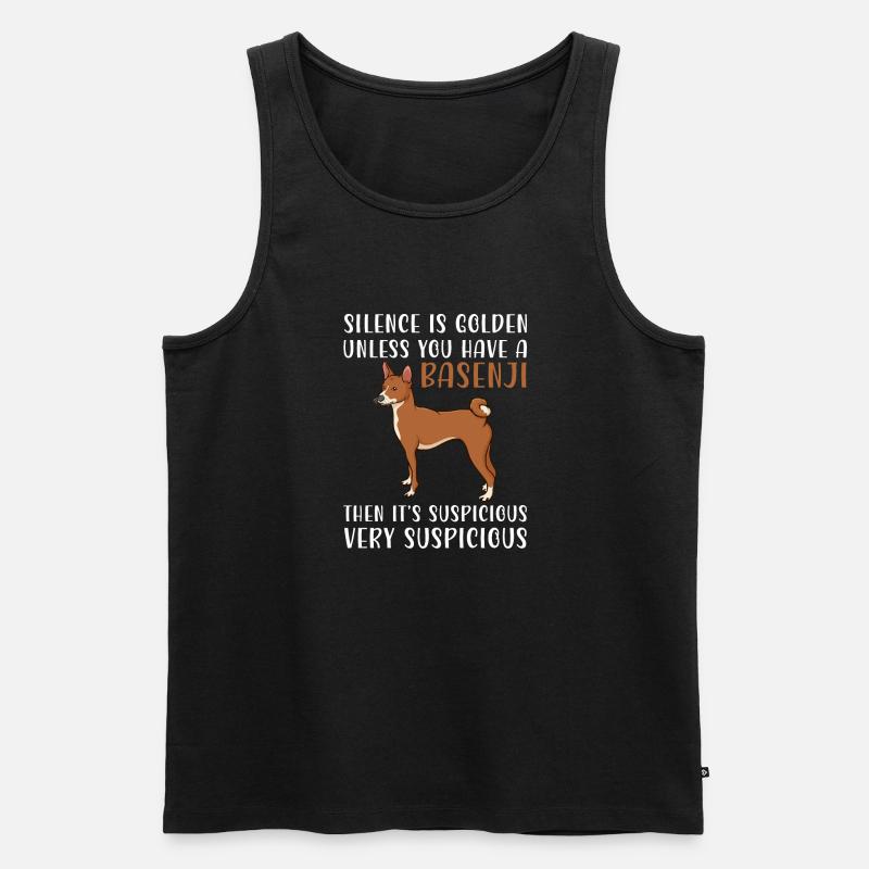 Basenji Hund Geschenk - Männer Premium Bio Tank Top - Schwarz