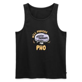 Provide Speech Therapy for Pho Funny Speech - Männer Premium Bio Tank Top - Schwarz - Vorne - Michal (187cm)