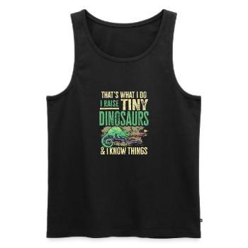 Herpétologiste des reptiles lézards caméléons - Débardeur bio Premium Homme - noir - Devant - Michal (187cm)