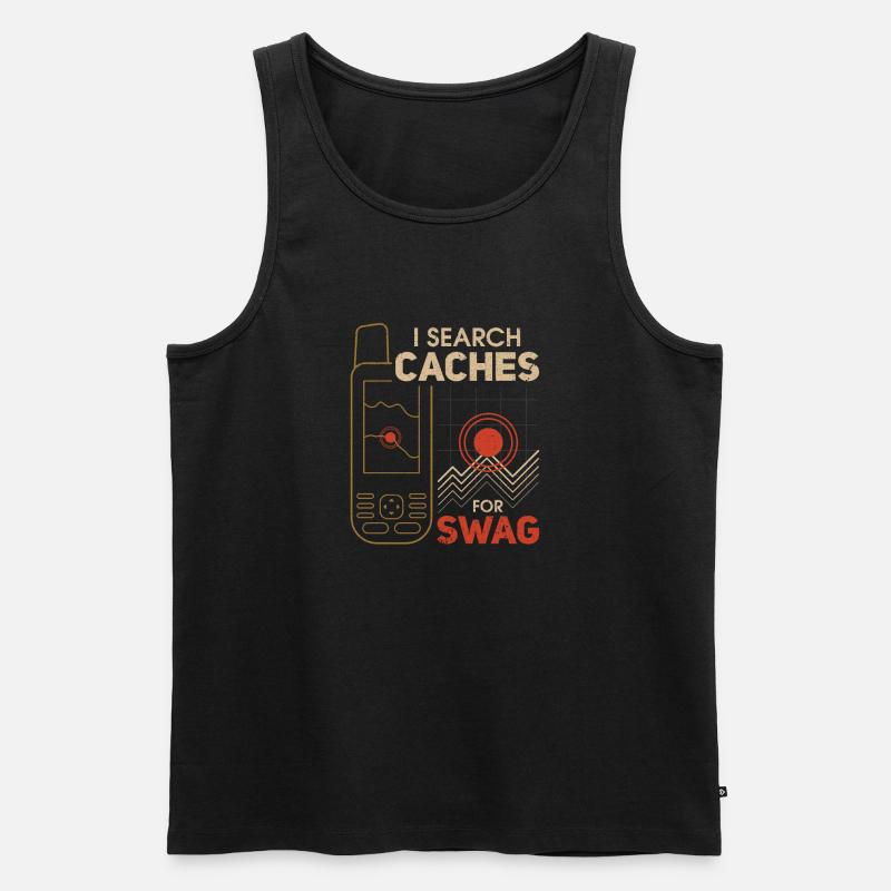 Geocaching Geocacher Geschenk - Männer Premium Bio Tank Top - Schwarz