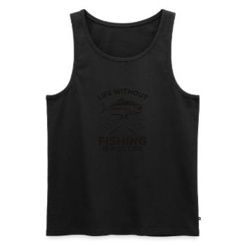 Fishing life - Débardeur bio Premium Homme - noir - Devant - Michal (187cm)