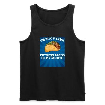 I'm into fitness - fitness tacos in my mouth - Men's Premium Organic Tank Top - black - Front - Michal (187cm)