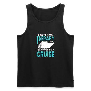 Croisière Croisière Vacances Mer - Débardeur bio Premium Homme - noir - Devant - Michal (187cm)
