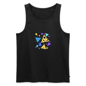 Rad 1980er Jahre Vintage Achtziger Kostüm Party Retro 80' - Männer Premium Bio Tank Top - Schwarz - Vorne - AI Model Male 178 light (178cm)