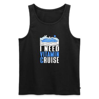 Croisière Croisière Vacances Mer - Débardeur bio Premium Homme - noir - Devant - Michal (187cm)