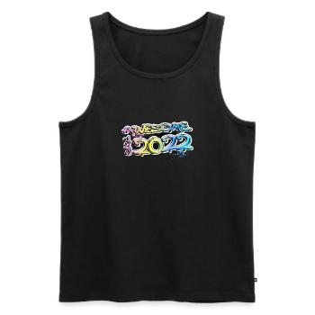 Awesome since 2022 Graffiti Motif - Men's Premium Organic Tank Top - black - Front - Michal (187cm)
